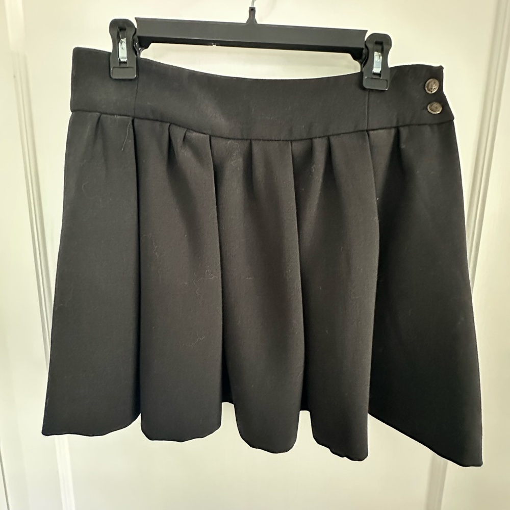 Zara Black Skirt with Button side Detail